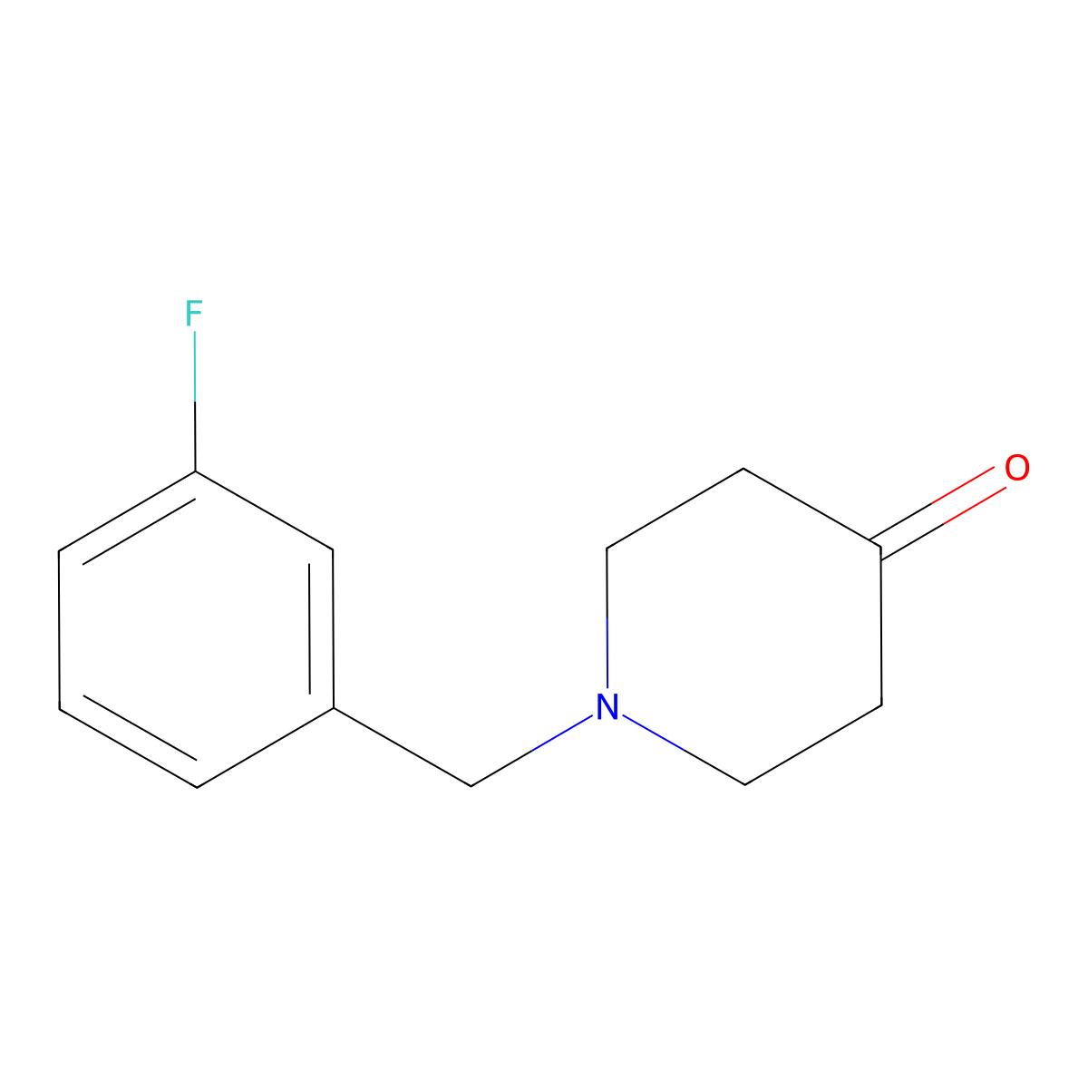 1-(3-Fluorobenzyl)piperidin-4-one molecular structure, CAS 155868-53-4