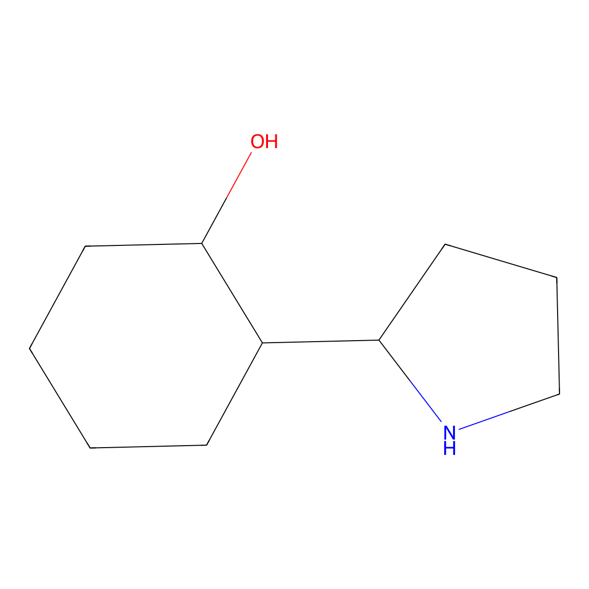 2-(Pyrrolidin-2-yl)cyclohexan-1-ol molecular structure, CAS 1558689-20-5