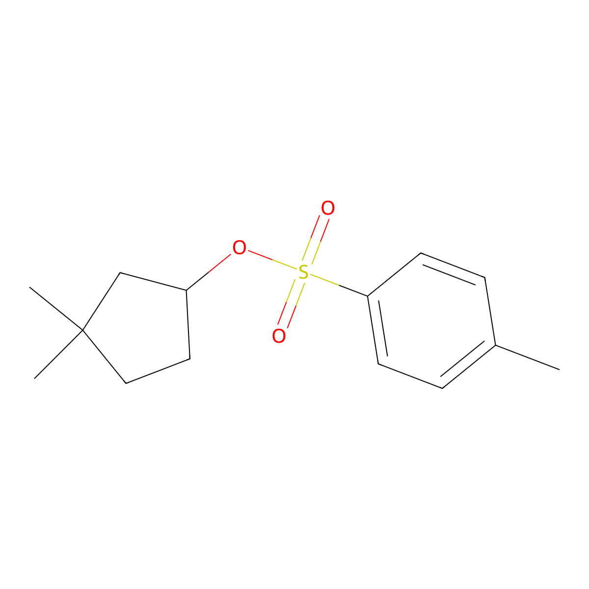 3,3-Dimethylcyclopentyl 4-methylbenzene-1-sulfonate molecular structure, CAS 15587-80-1