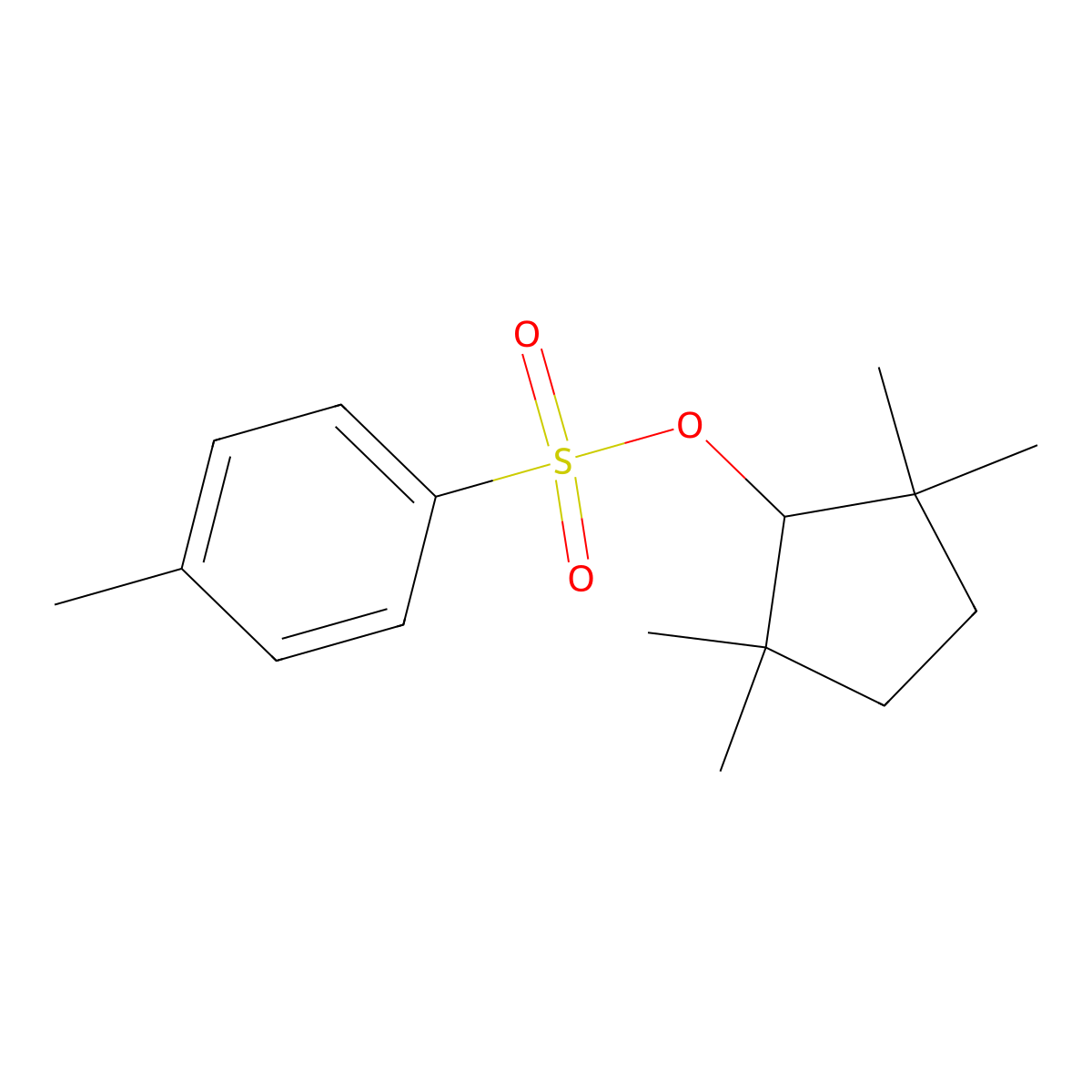 2,2,5,5-Tetramethylcyclopentyl 4-methylbenzene-1-sulfonate molecular structure, CAS 15587-83-4