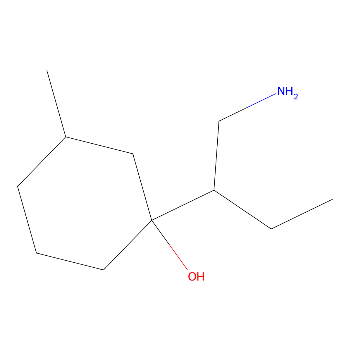 1-(1-Aminobutan-2-YL)-3-methylcyclohexan-1-OL molecular structure, CAS 1558704-26-9
