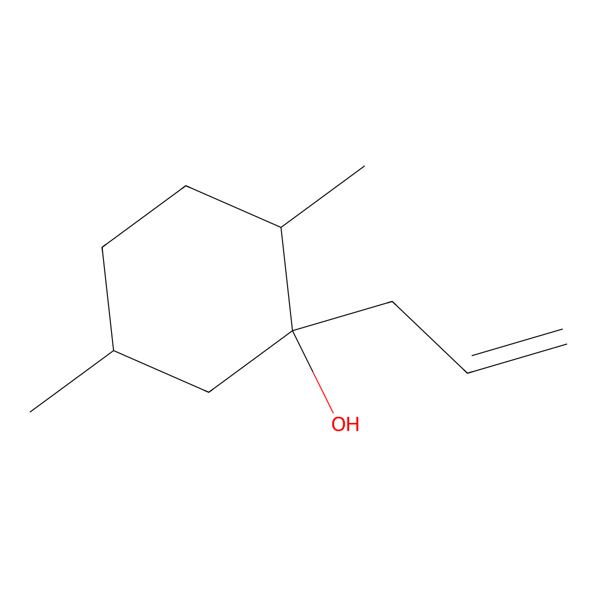 2,5-Dimethyl-1-(prop-2-en-1-yl)cyclohexan-1-ol molecular structure, CAS 1558705-91-1