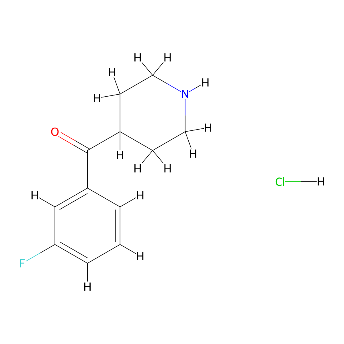 (3-Fluorophenyl)(piperidin-4-yl)methanone hydrochloride molecular structure, CAS 1558734-88-5