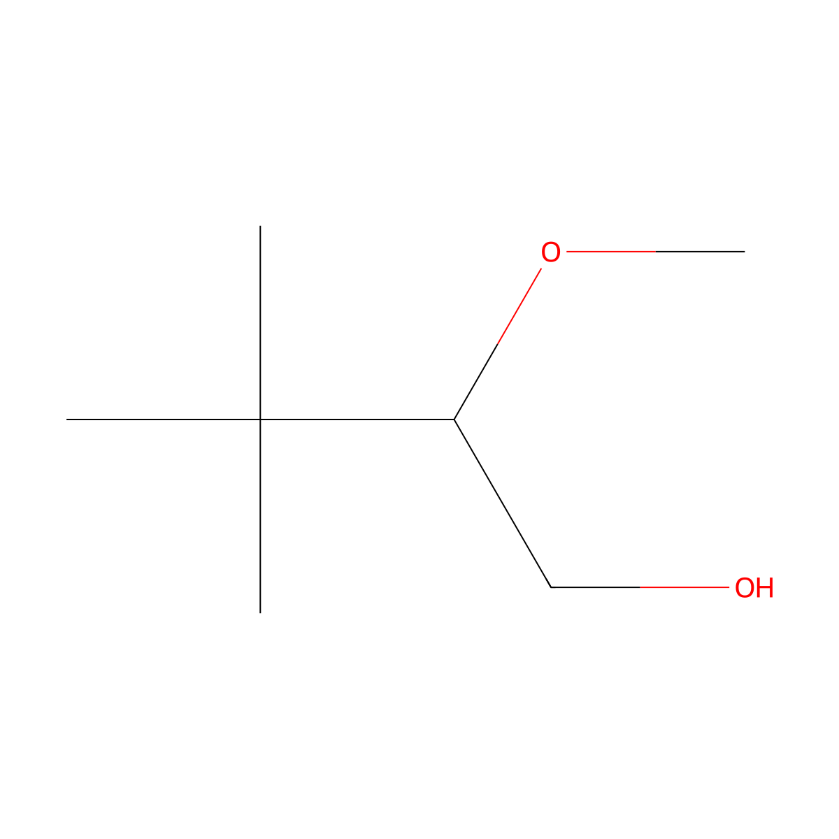2-Methoxy-3,3-dimethylbutan-1-ol molecular structure, CAS 1558753-90-4