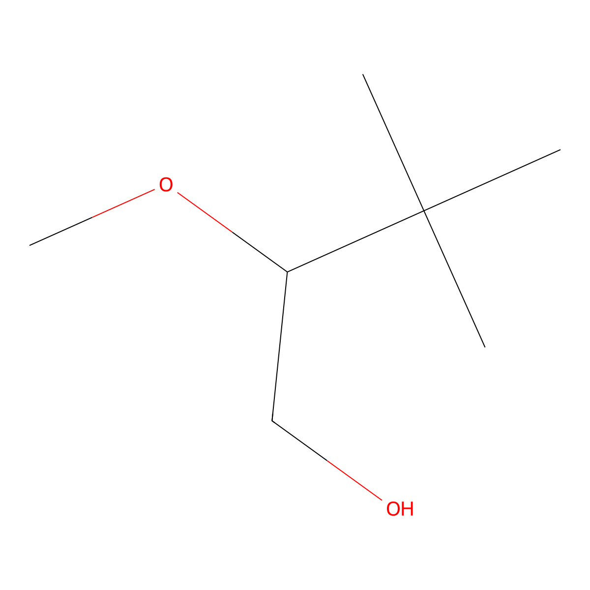 2-Methoxy-3,3-dimethylbutan-1-ol molecular structure, CAS 1558753-90-4
