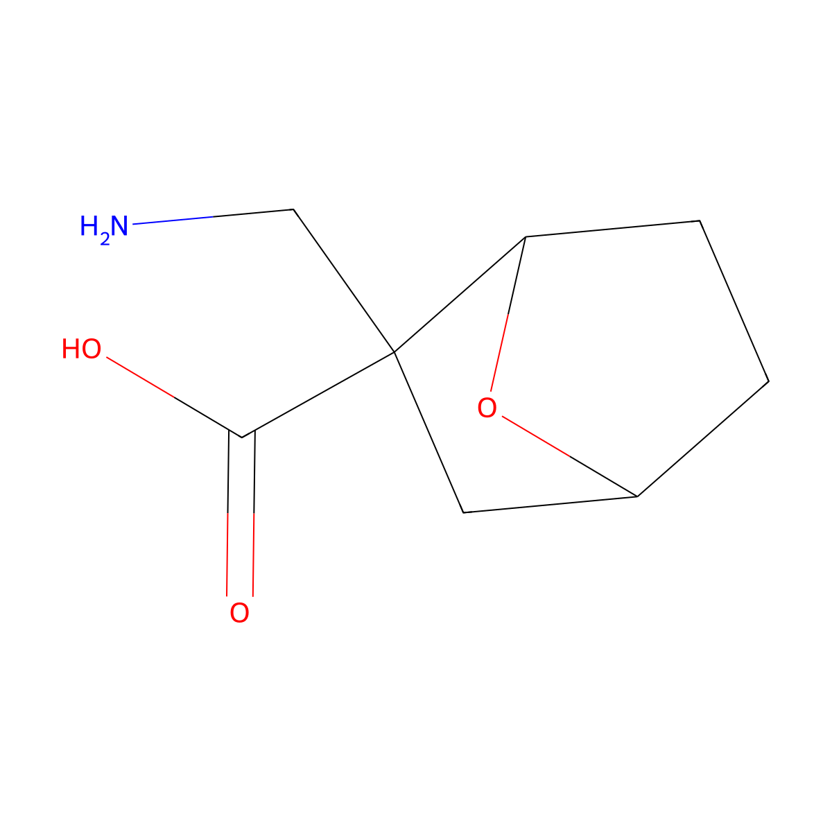 2-(Aminomethyl)-7-oxabicyclo[2.2.1]heptane-2-carboxylic acid molecular structure, CAS 1558765-39-1
