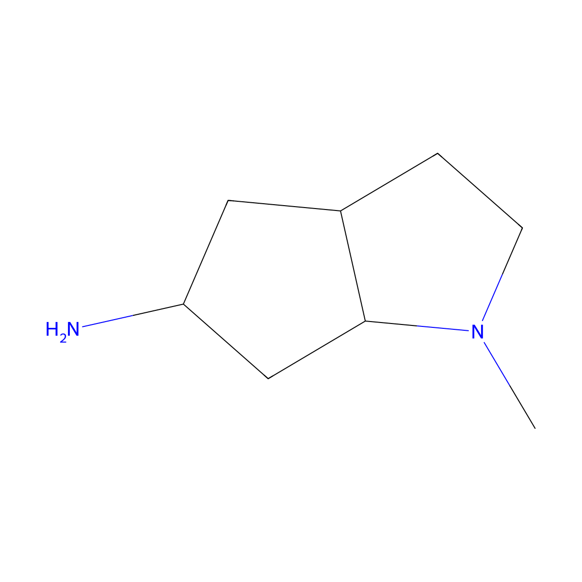 1-Methyloctahydrocyclopenta[b]pyrrol-5-amine molecular structure, CAS 1558771-50-8