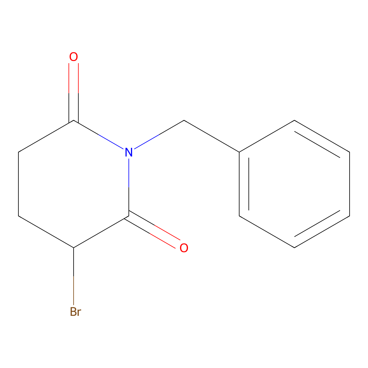 1-Benzyl-3-bromo-piperidine-2,6-dione molecular structure, CAS 1558780-60-1