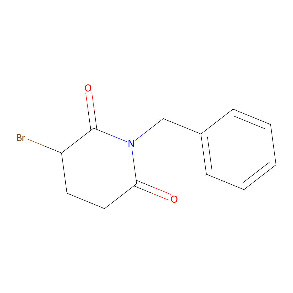 1-Benzyl-3-bromo-piperidine-2,6-dione molecular structure, CAS 1558780-60-1