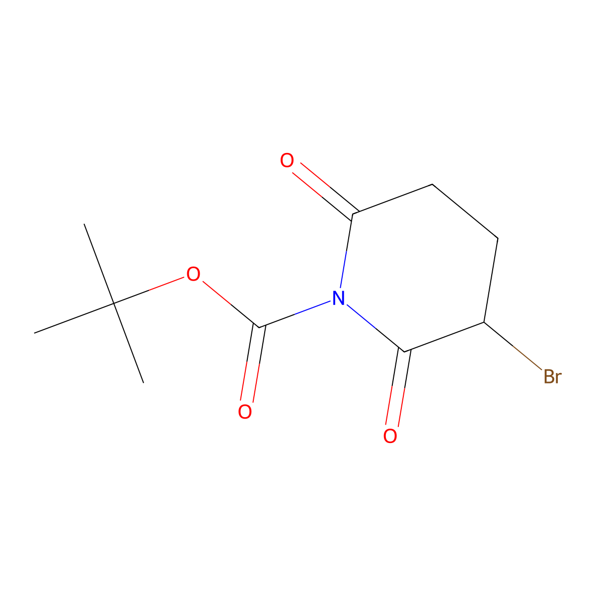 3-Bromo-1-Boc-piperidine-2,6-dione molecular structure, CAS 1558780-78-1