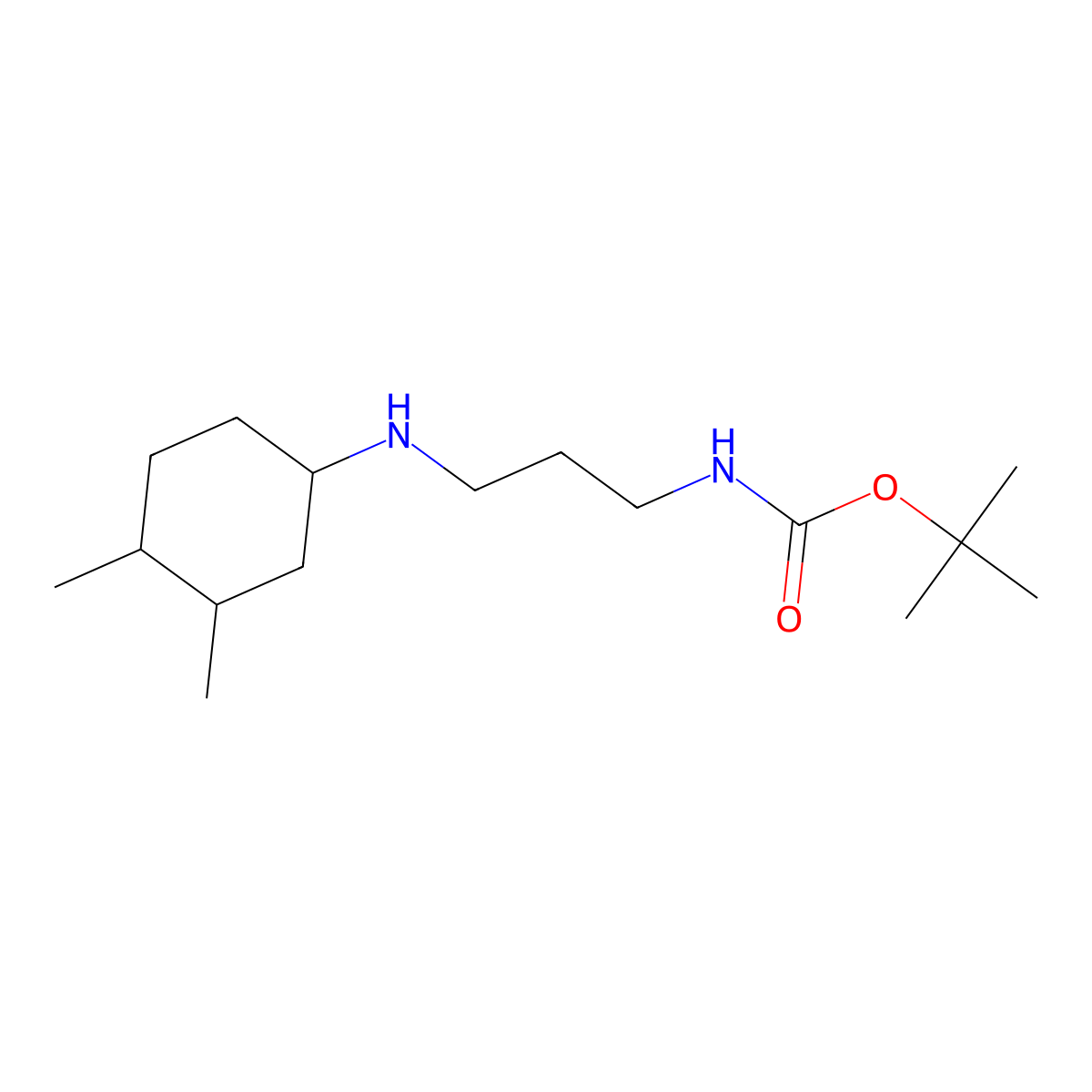 tert-Butyl N-{3-[(3,4-dimethylcyclohexyl)amino]propyl}carbamate molecular structure, CAS 1558787-04-4