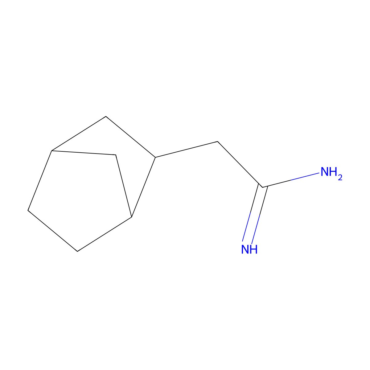 2-(Bicyclo[2.2.1]heptan-2-yl)acetimidamide molecular structure, CAS 1558793-06-8