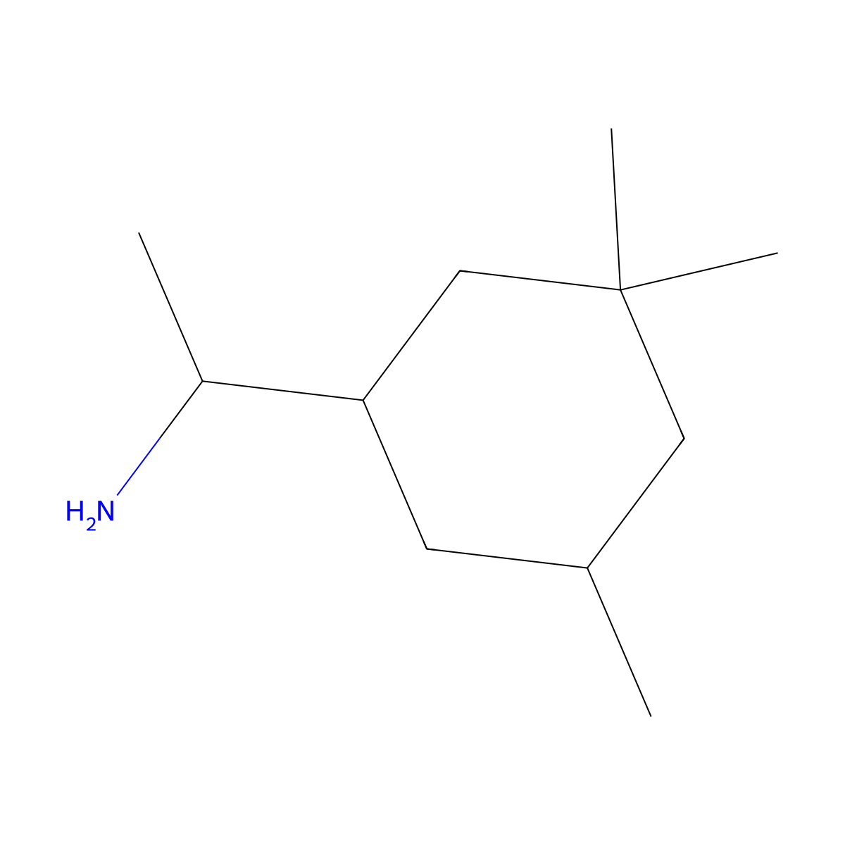 1-(3,3,5-Trimethylcyclohexyl)ethan-1-amine molecular structure, CAS 1558813-51-6