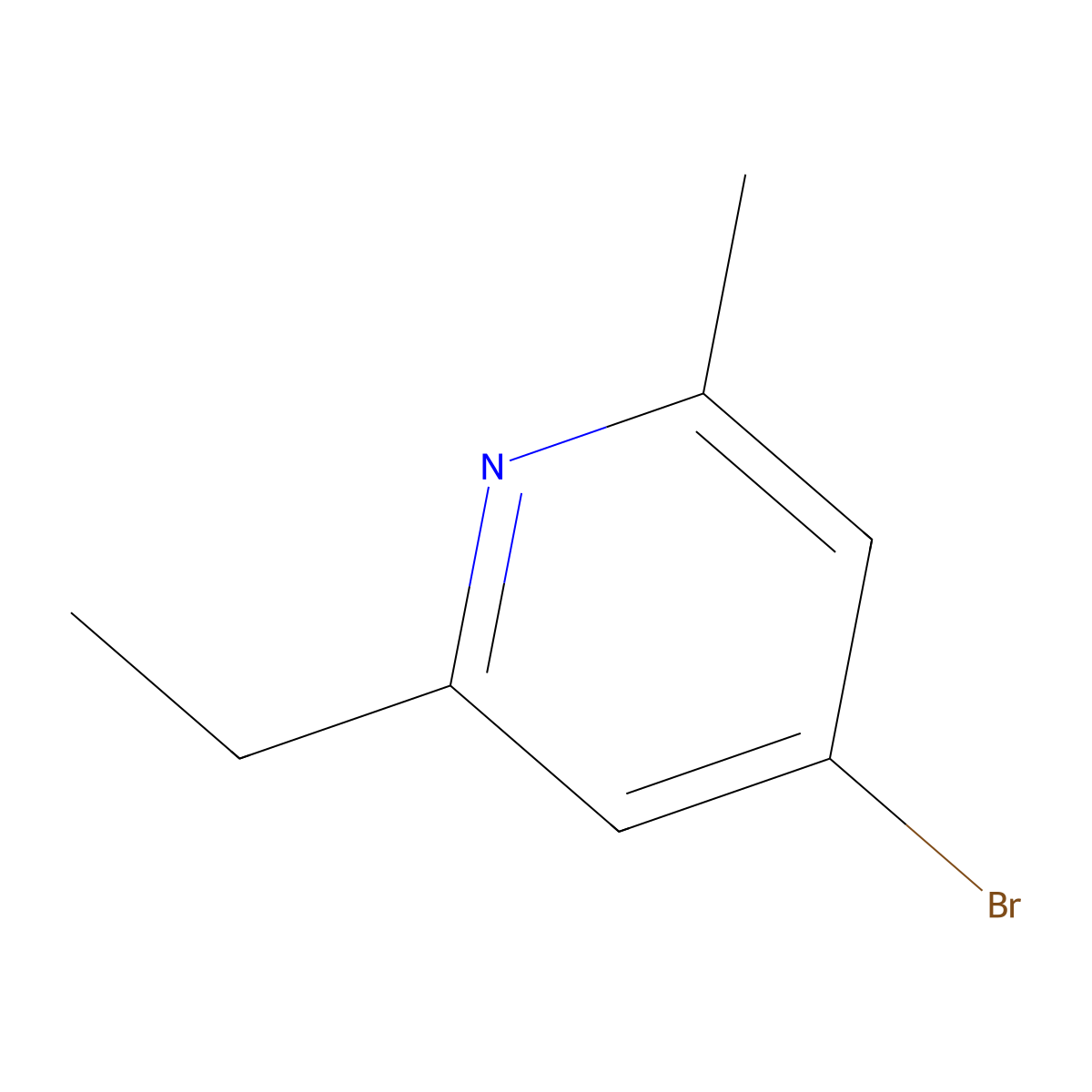 4-Bromo-2-ethyl-6-methylpyridine molecular structure, CAS 155887-27-7