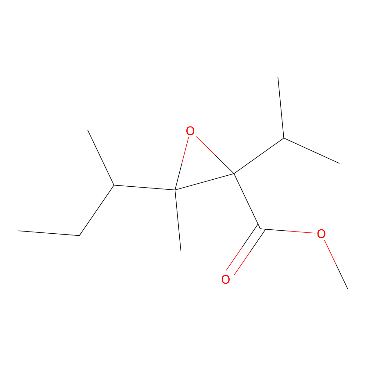 Methyl 3-(butan-2-yl)-3-methyl-2-(propan-2-yl)oxirane-2-carboxylate molecular structure, CAS 1558875-92-5