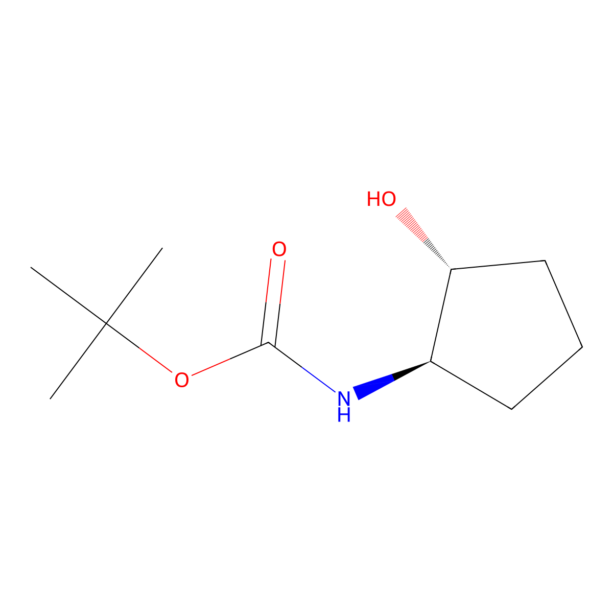 (1R,2R)-trans-N-Boc-2-Aminocyclopentanol molecular structure, CAS 155890-37-2