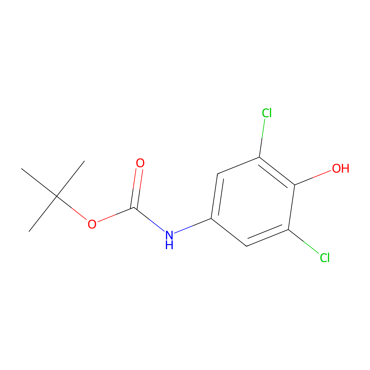 (3,5-Dichloro-4-hydroxy-phenyl)-carbamic Acid Tert-butyl Ester molecular structure, CAS 155891-93-3