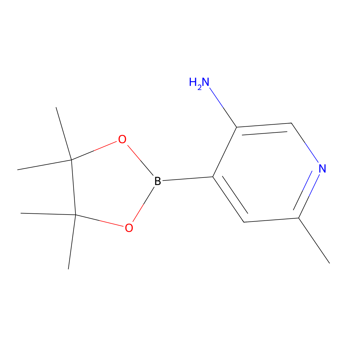 3-Amino-6-methylpyridine-4-boronic acid pinacol ester molecular structure, CAS 1558927-35-7