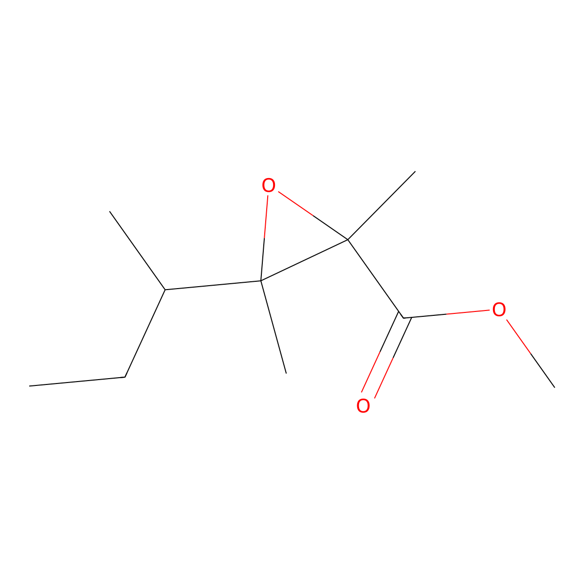 Methyl 3-(sec-butyl)-2,3-dimethyloxirane-2-carboxylate molecular structure, CAS 1558961-56-0