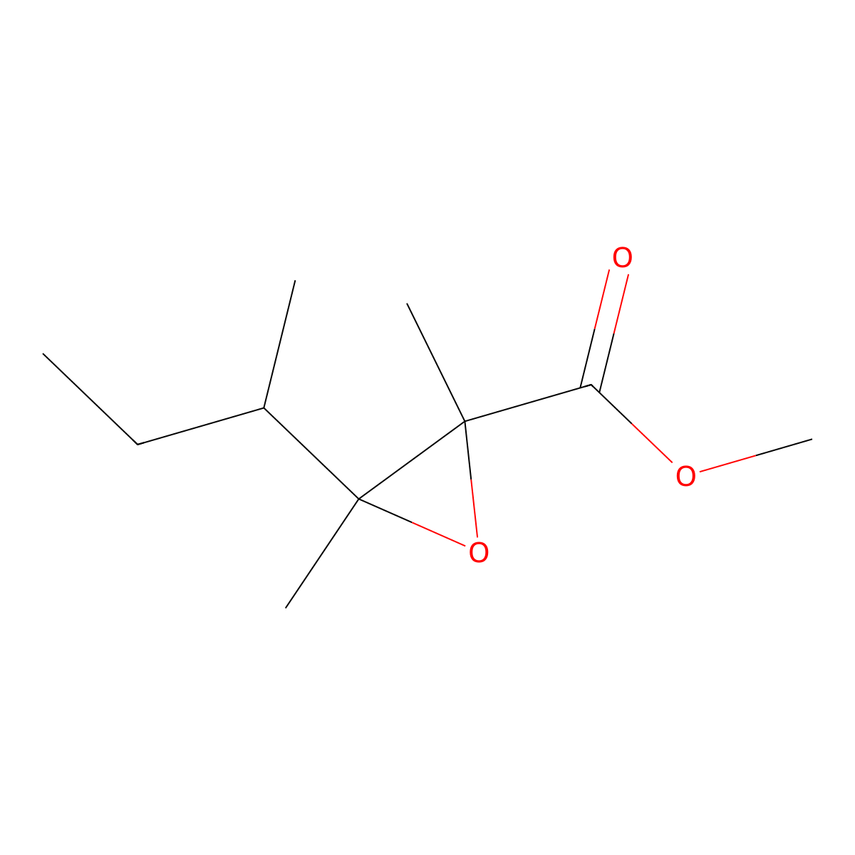 Methyl 3-(sec-butyl)-2,3-dimethyloxirane-2-carboxylate molecular structure, CAS 1558961-56-0