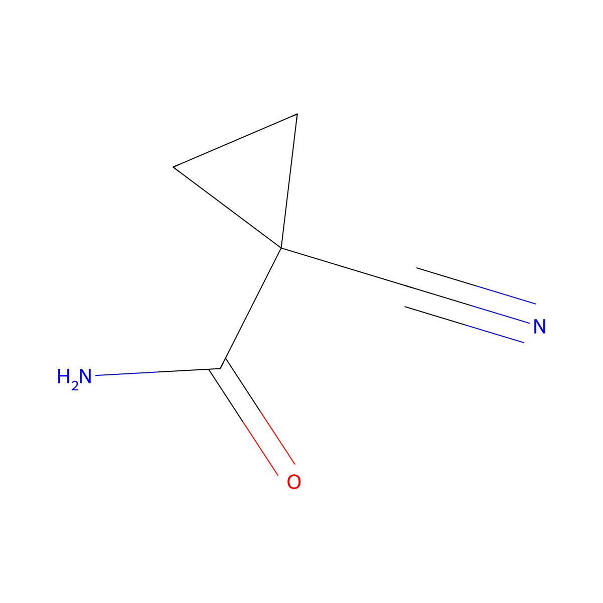 1-Cyanocyclopropane-1-carboxamide molecular structure, CAS 1559-04-2
