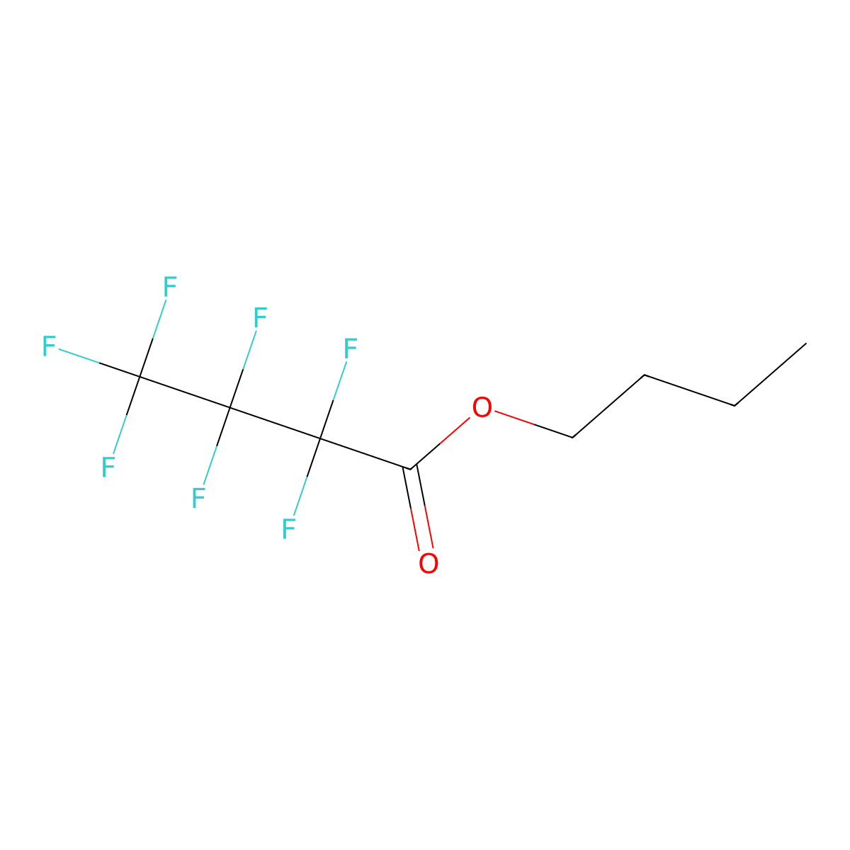 Butyl 2,2,3,3,4,4,4-heptafluorobutanoate molecular structure, CAS 1559-07-5