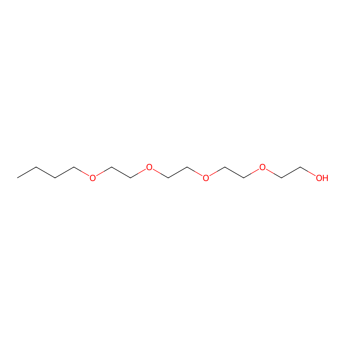 3,6,9,12-Tetraoxahexadecan-1-ol molecular structure, CAS 1559-34-8