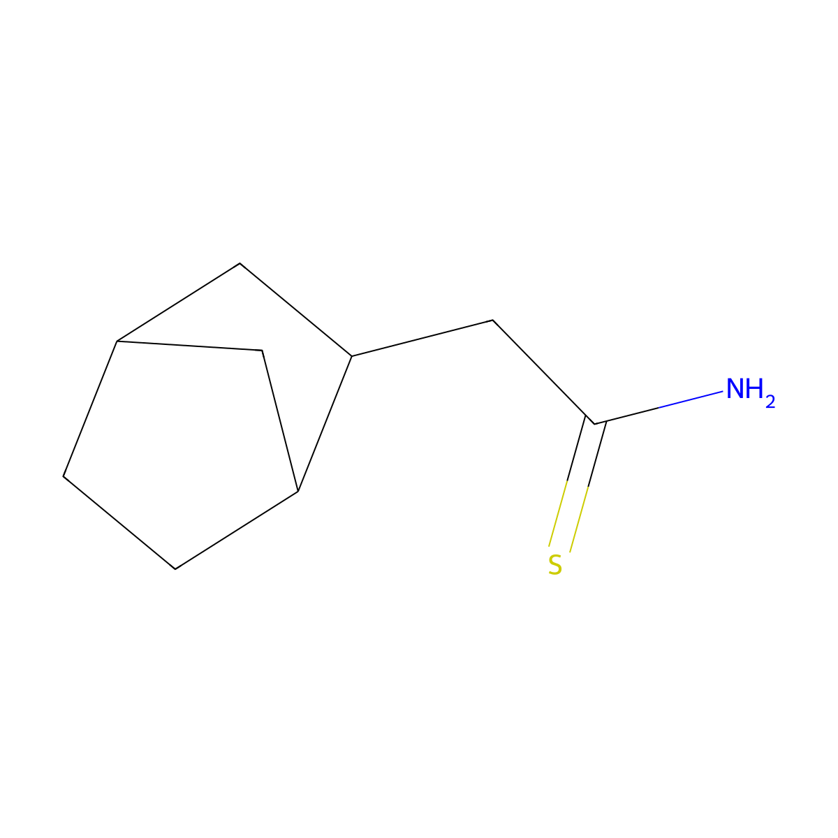 2-(Bicyclo[2.2.1]heptan-2-yl)ethanethioamide molecular structure, CAS 1559001-42-1