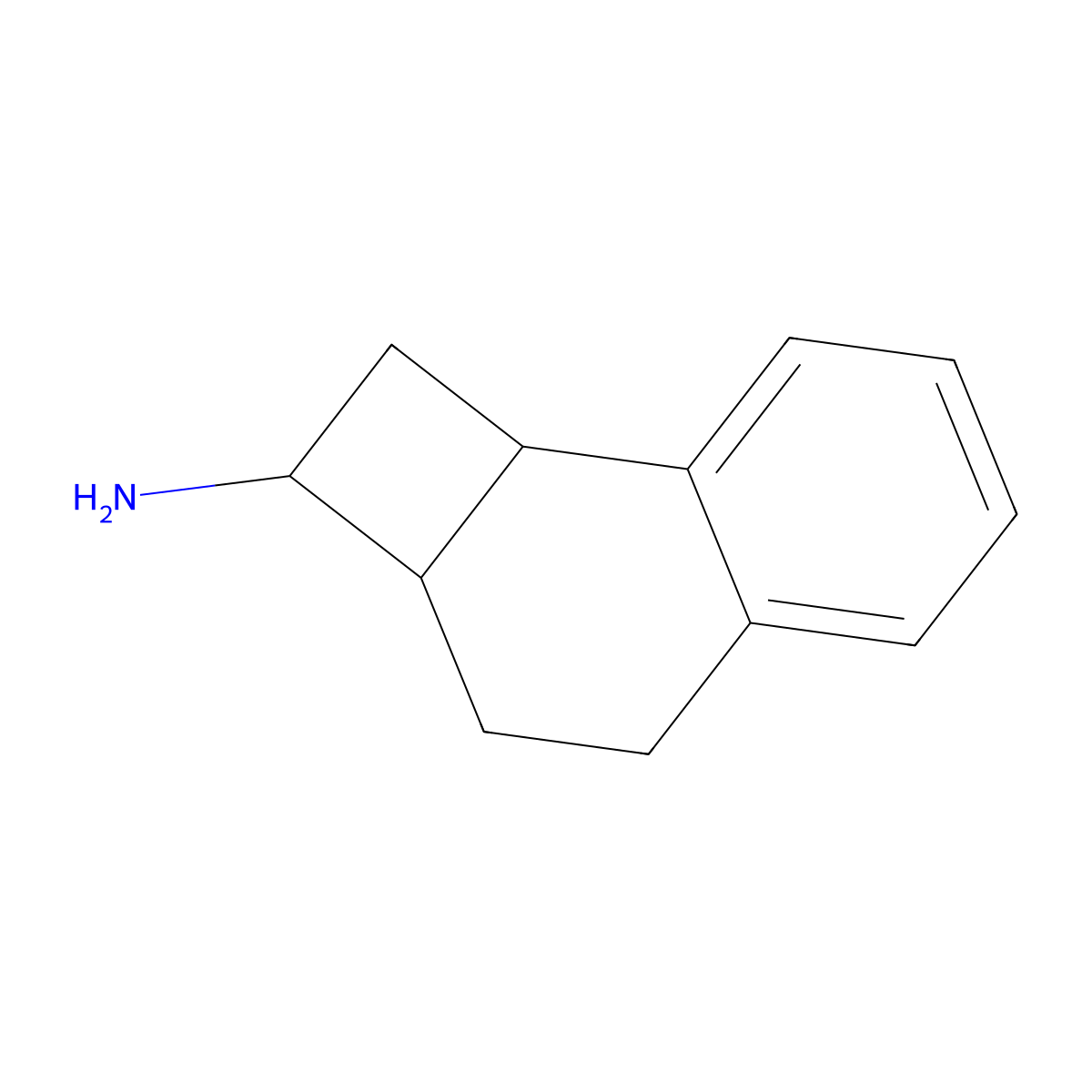 1H,2H,2aH,3H,4H,8bH-cyclobuta[a]naphthalen-2-amine molecular structure, CAS 1559038-31-1