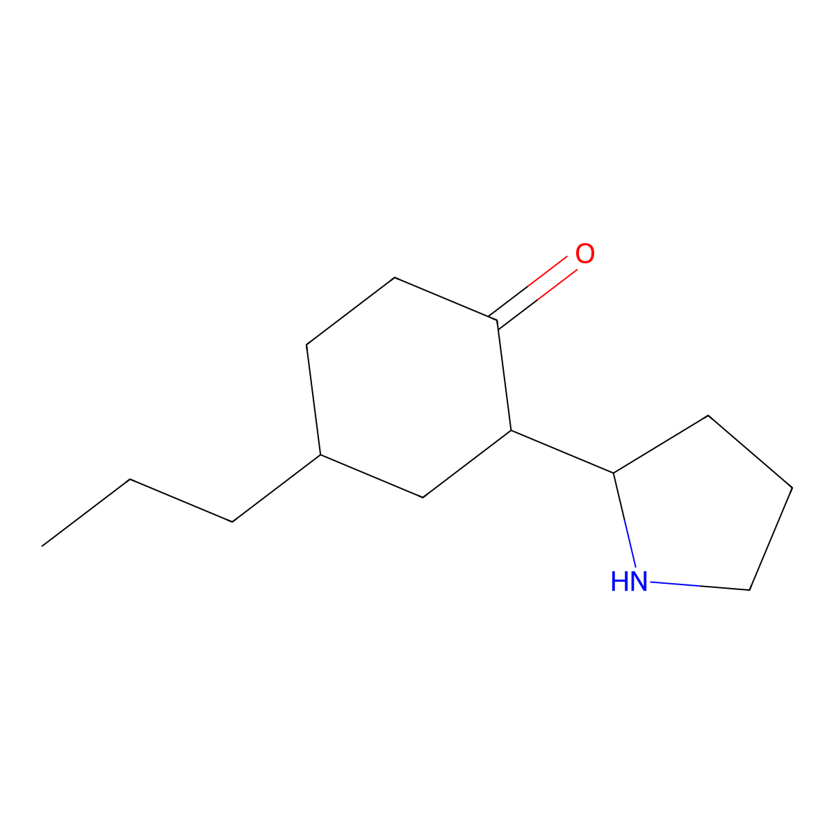 4-Propyl-2-(pyrrolidin-2-YL)cyclohexan-1-one molecular structure, CAS 1559057-88-3