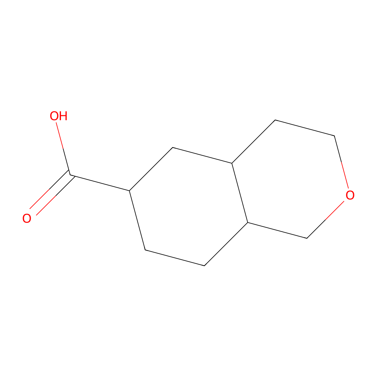octahydro-1H-2-benzopyran-6-carboxylic acid molecular structure, CAS 1559058-34-2