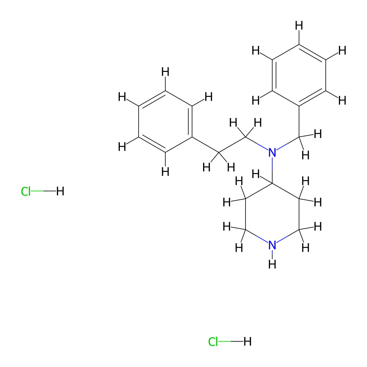 n-Benzyl-n-(2-phenylethyl)-4-piperidinamine dihydrochloride molecular structure, CAS 1559059-76-5