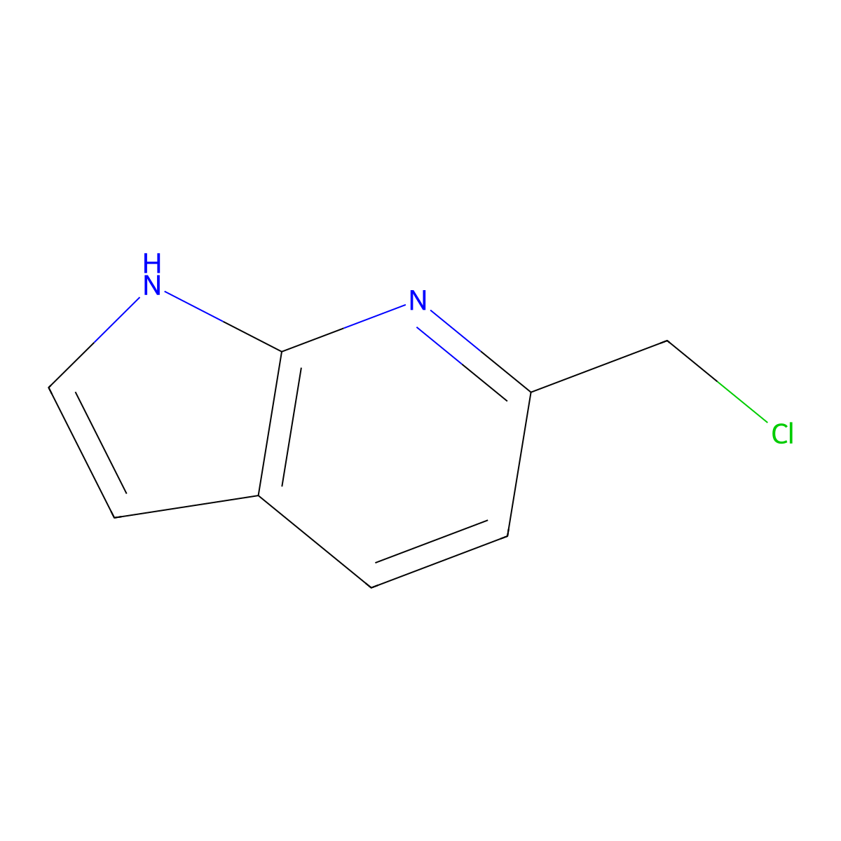 6-(chloromethyl)-1H-pyrrolo[2,3-b]pyridine molecular structure, CAS 1559059-81-2