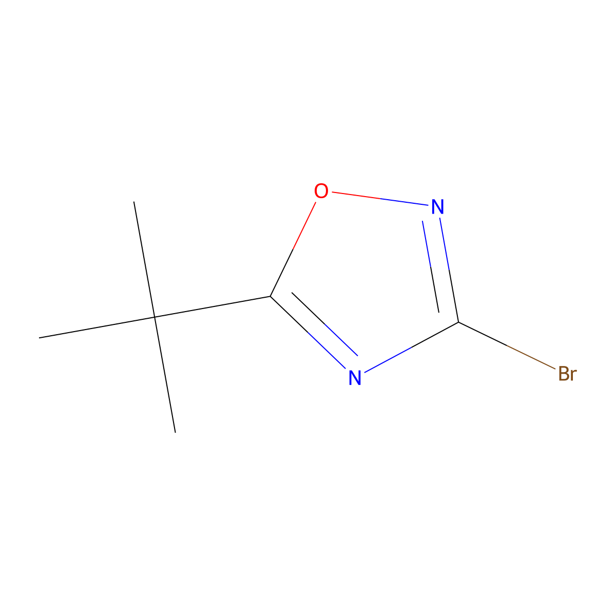 3-Bromo-5-tert-butyl-1,2,4-oxadiazole molecular structure, CAS 1559059-83-4