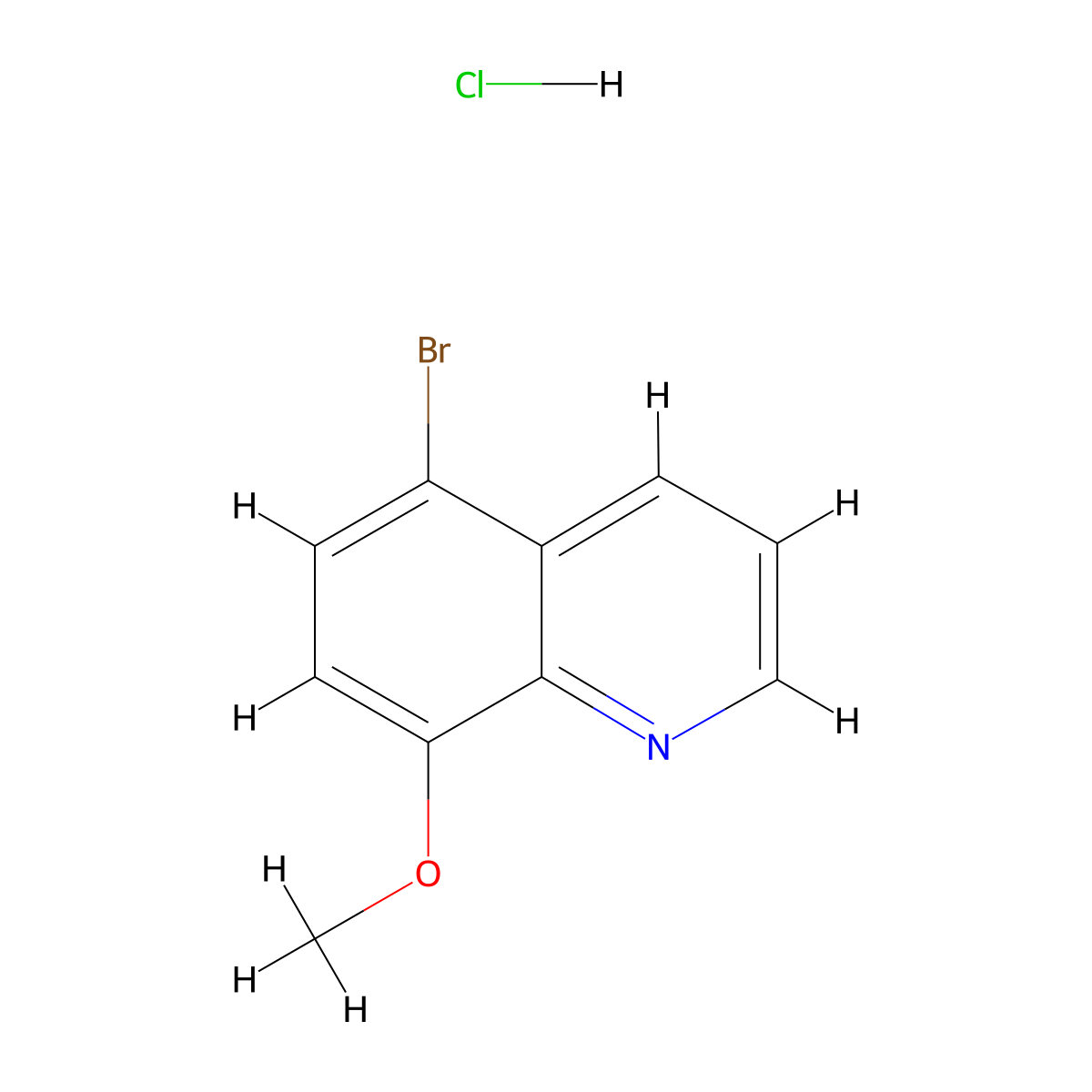 5-Bromo-8-methoxyquinoline hydrochloride molecular structure, CAS 1559059-91-4