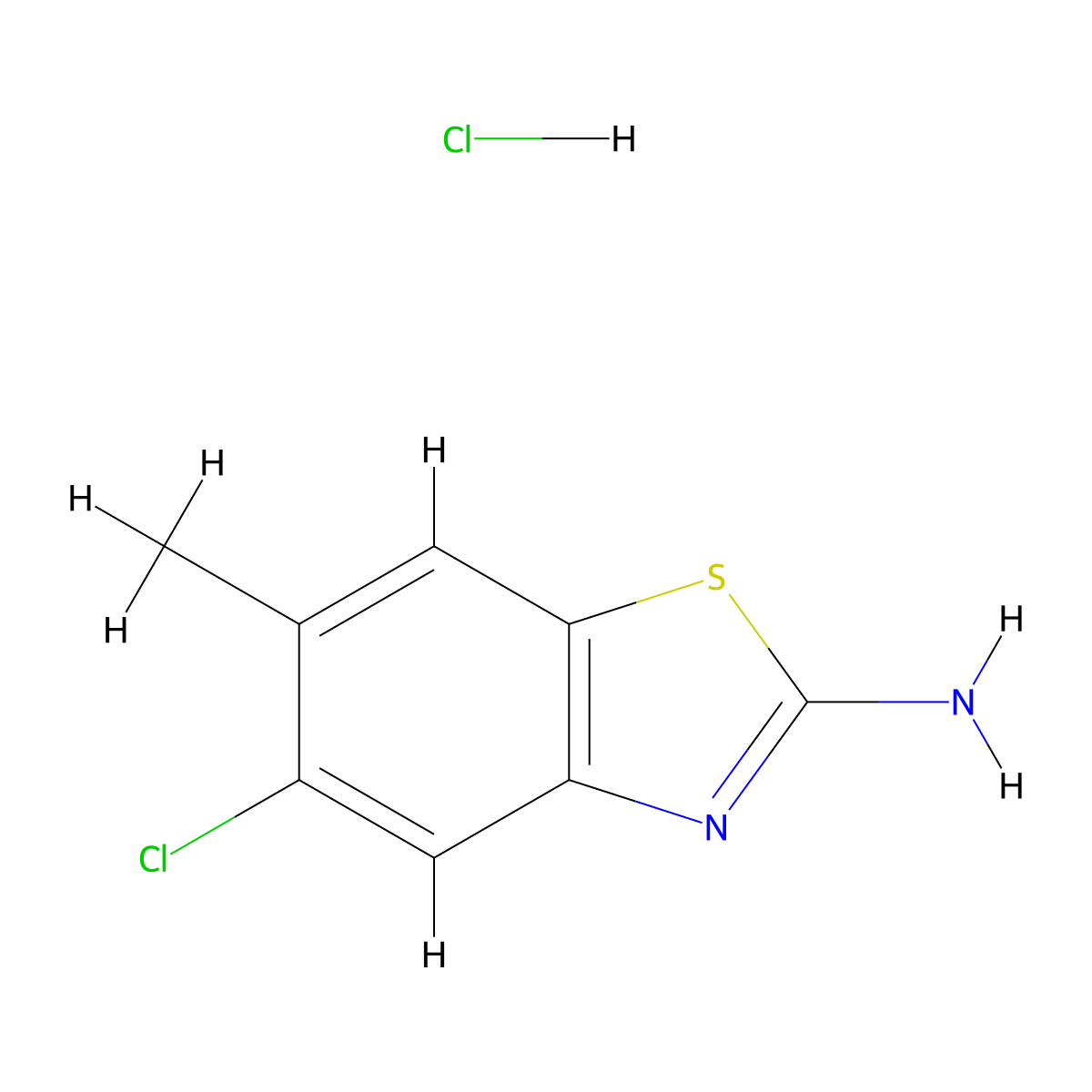 5-Chloro-6-methyl-1,3-benzothiazol-2-amine hydrochloride molecular structure, CAS 1559059-95-8