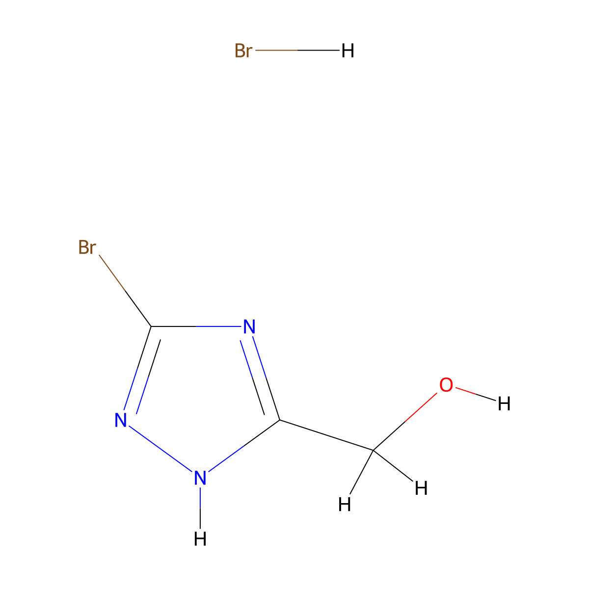 (3-Bromo-1H-1,2,4-triazol-5-YL)methanol hydrobromide molecular structure, CAS 1559059-96-9