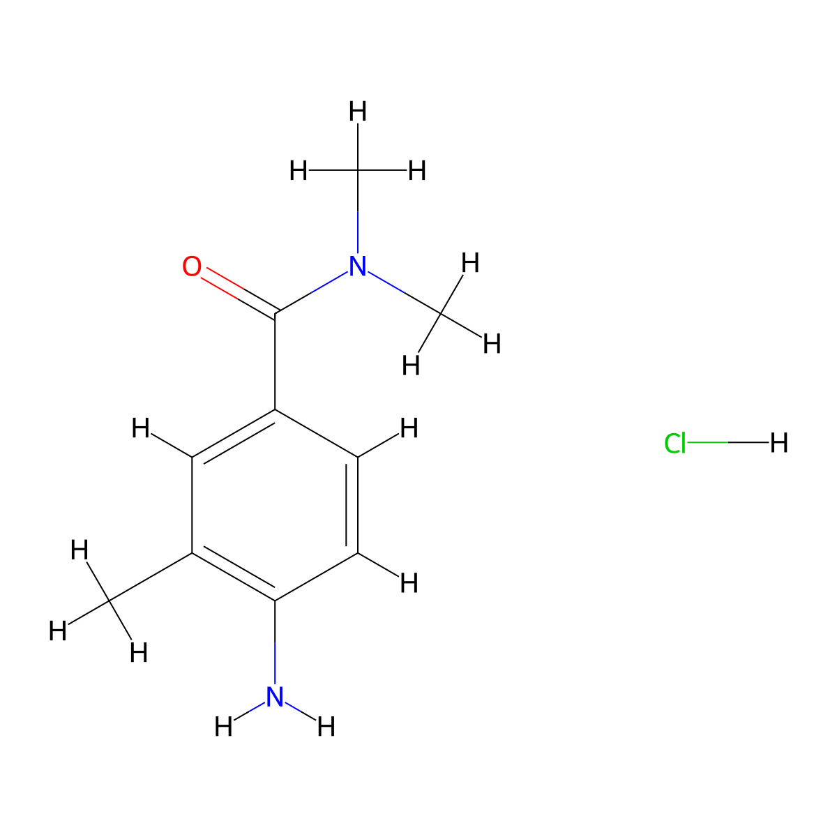 4-Amino-N,N,3-trimethylbenzamide hydrochloride molecular structure, CAS 1559059-98-1