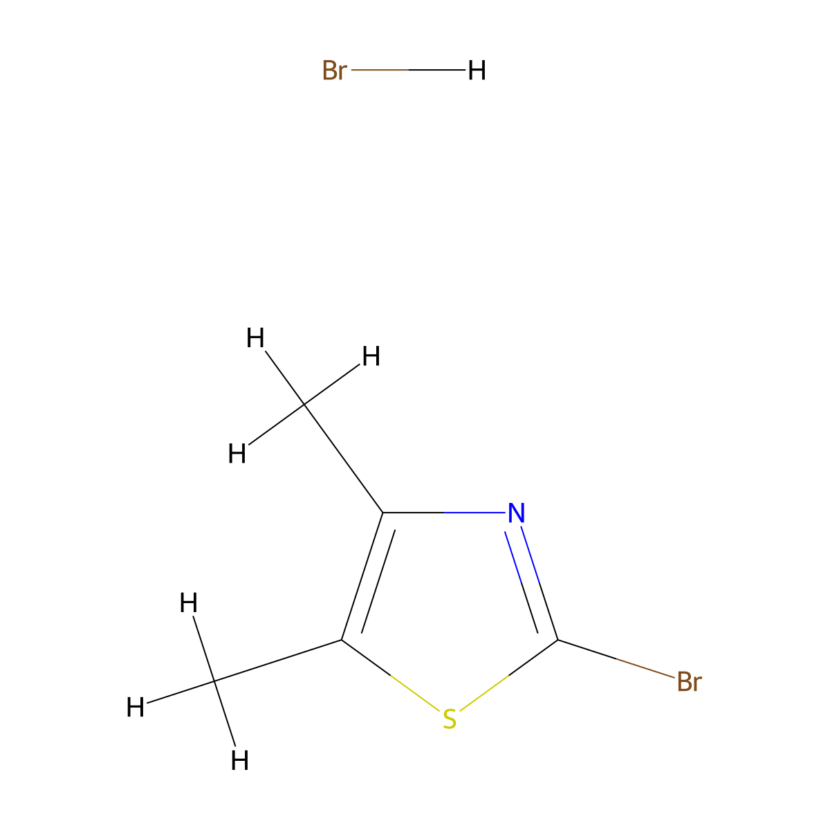 2-Bromo-4,5-dimethyl-1,3-thiazole hydrobromide molecular structure, CAS 1559060-02-4