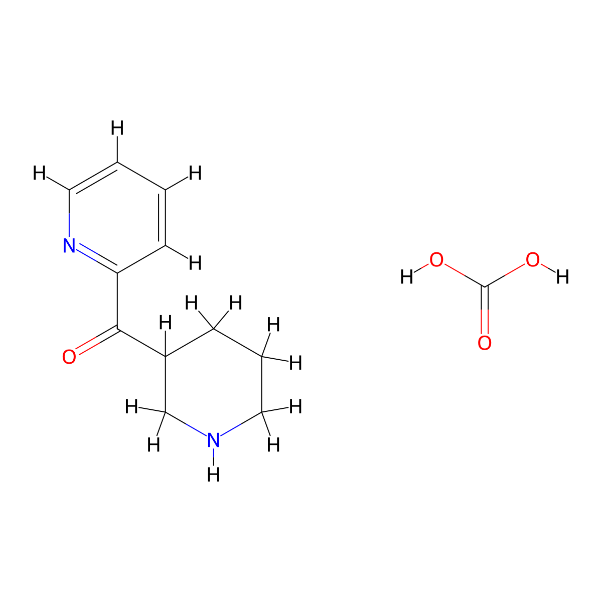 3-Piperidinyl(2-pyridinyl)methanone carbonic acid (2:1) molecular structure, CAS 1559062-00-8
