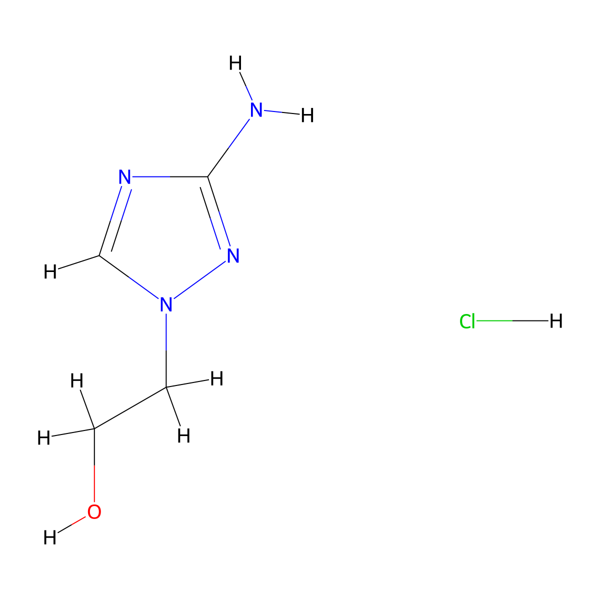 2-(3-amino-1H-1,2,4-triazol-1-yl)ethanol hydrochloride molecular structure, CAS 1559062-04-2