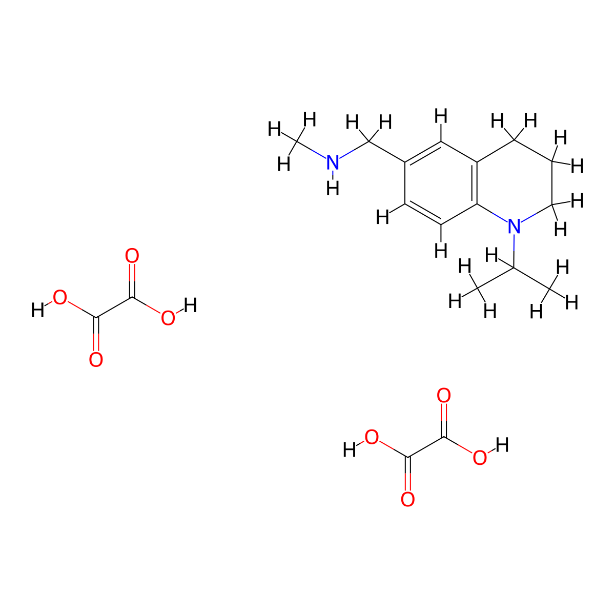 1-(1-Isopropyl-1,2,3,4-tetrahydroquinolin-6-yl)-N-methylmethanamine dioxalate molecular structure, CAS 1559062-09-7
