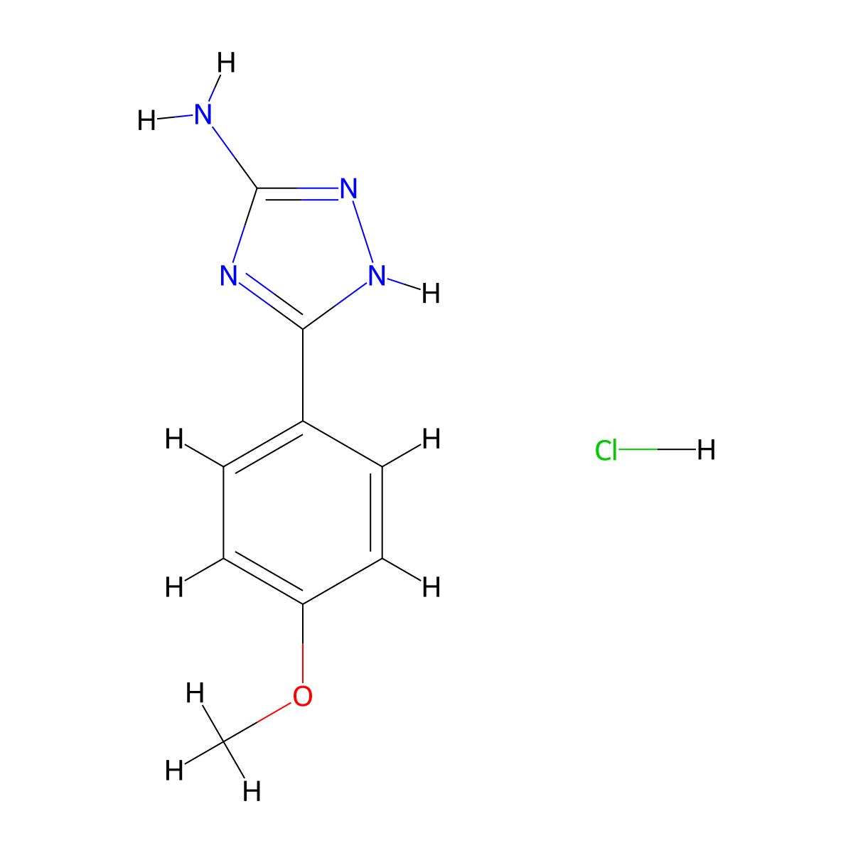 5-(4-methoxyphenyl)-4H-1,2,4-triazol-3-amine hydrochloride molecular structure, CAS 1559062-11-1