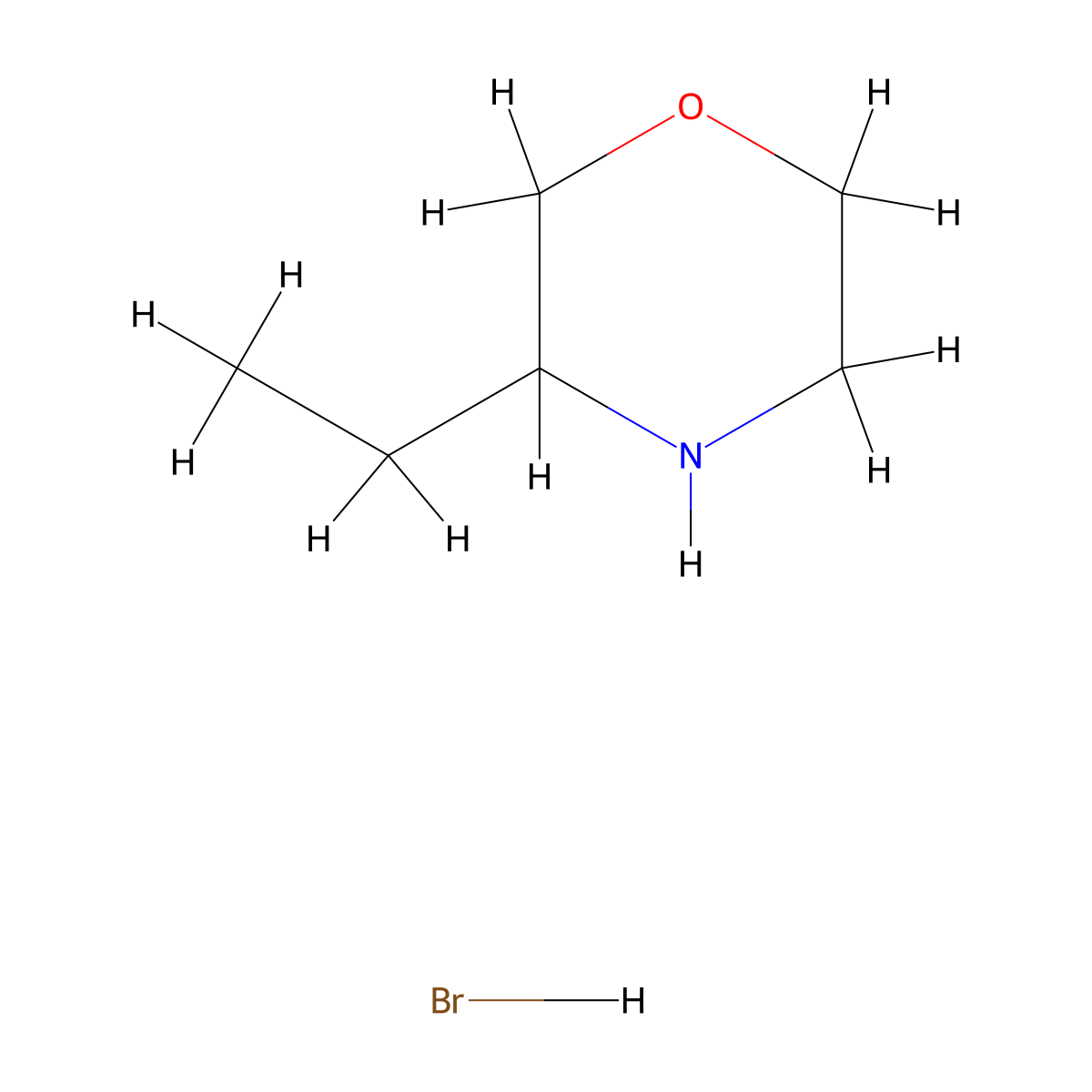 3-Ethylmorpholine hydrobromide molecular structure, CAS 1559063-99-8