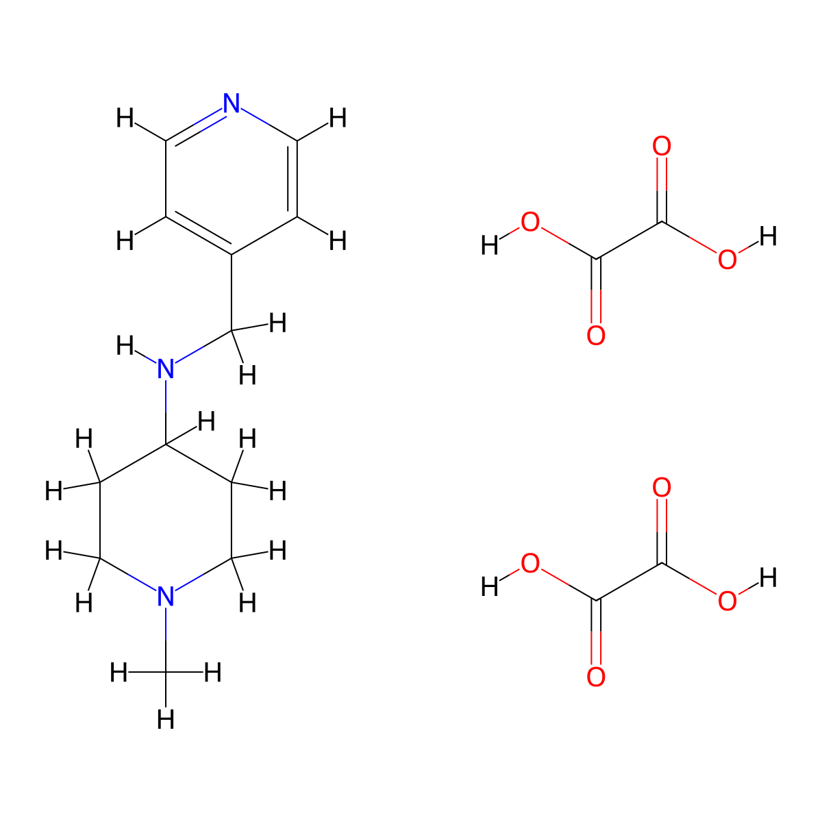 1-Methyl-N-(pyridin-4-ylmethyl)piperidin-4-amine dioxalate molecular structure, CAS 1559064-01-5