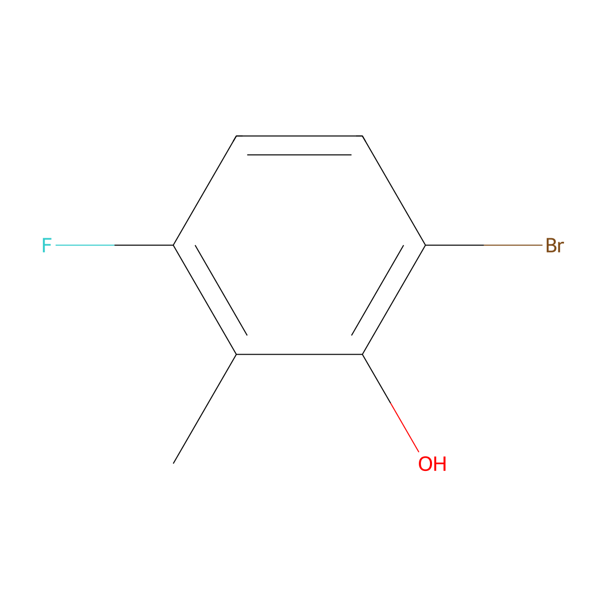 6-Bromo-3-fluoro-2-methylphenol molecular structure, CAS 1559064-08-2