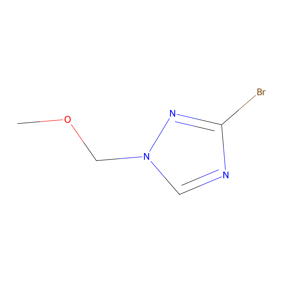 3-bromo-1-(methoxymethyl)-1H-1,2,4-triazole molecular structure, CAS 1559064-16-2