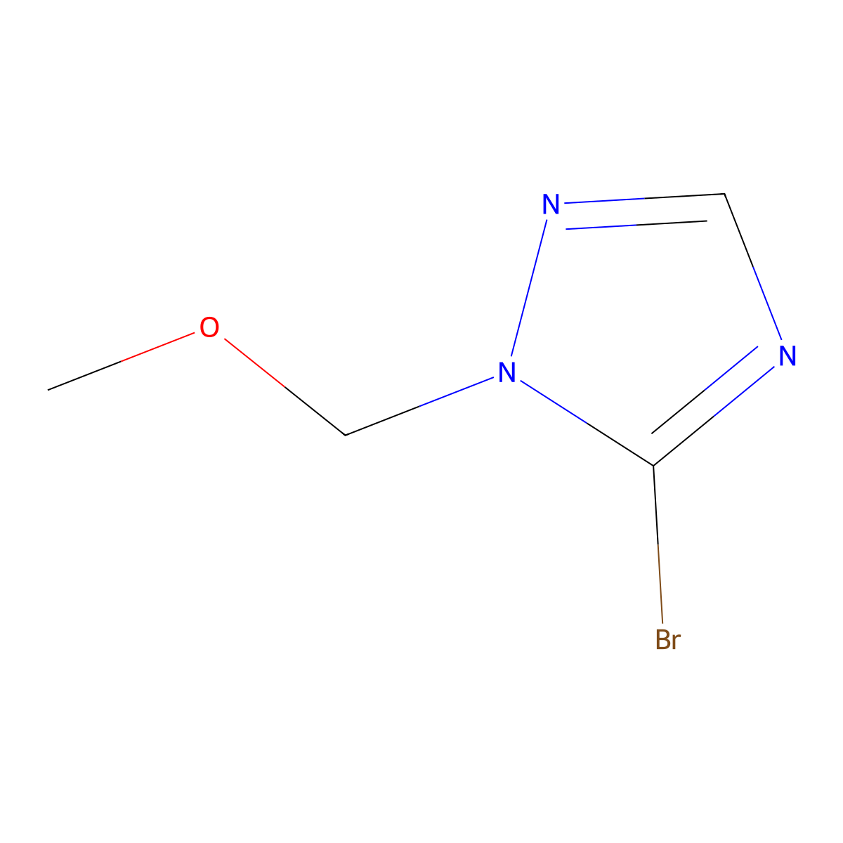 5-bromo-1-(methoxymethyl)-1H-1,2,4-triazole molecular structure, CAS 1559064-18-4