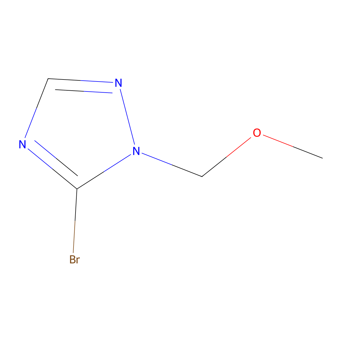 5-bromo-1-(methoxymethyl)-1H-1,2,4-triazole molecular structure, CAS 1559064-18-4