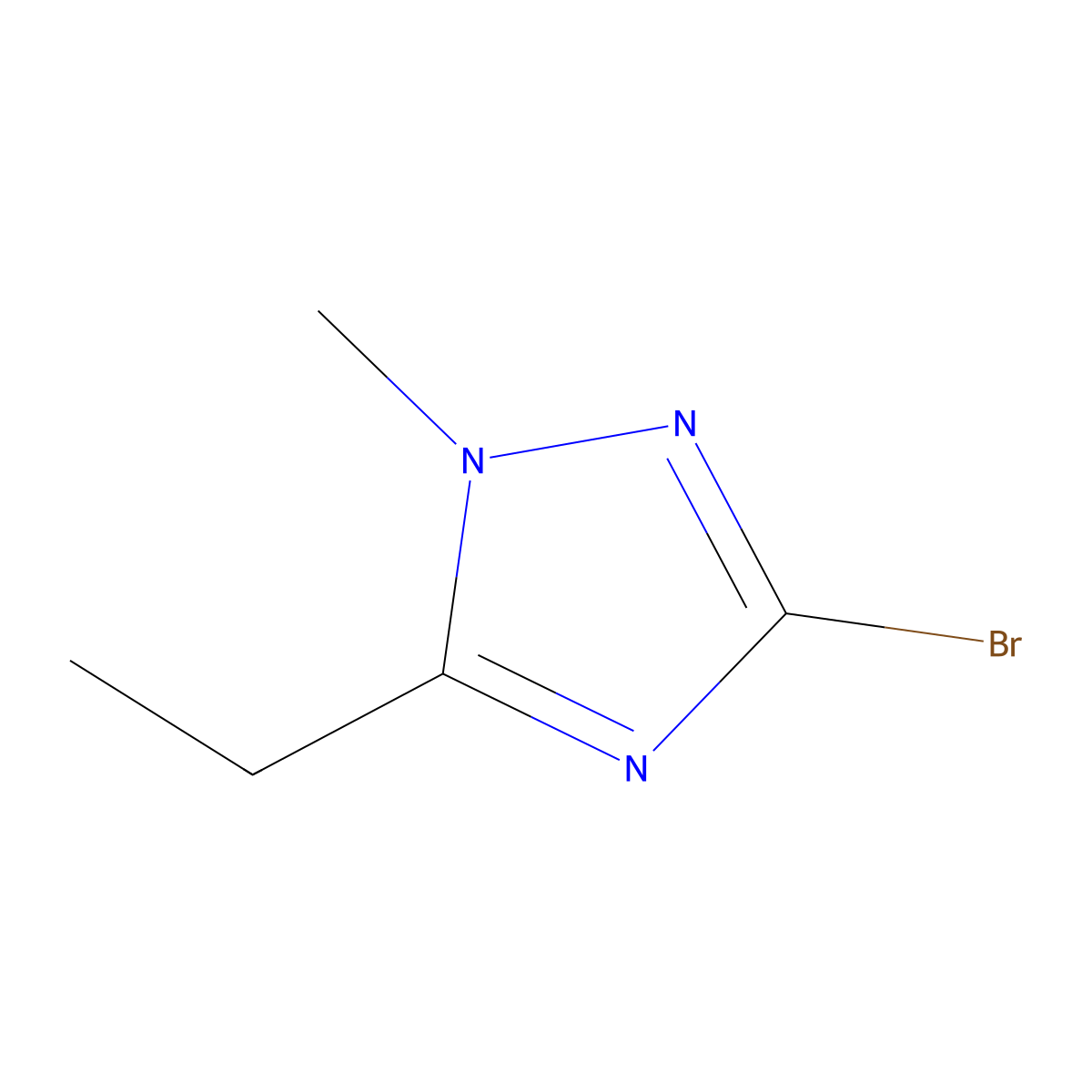 3-bromo-5-ethyl-1-methyl-1H-1,2,4-triazole molecular structure, CAS 1559064-19-5